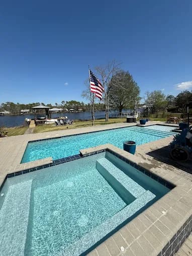 Sparkling clean pool serviced by Deep End Pool Services in Okaloosa County